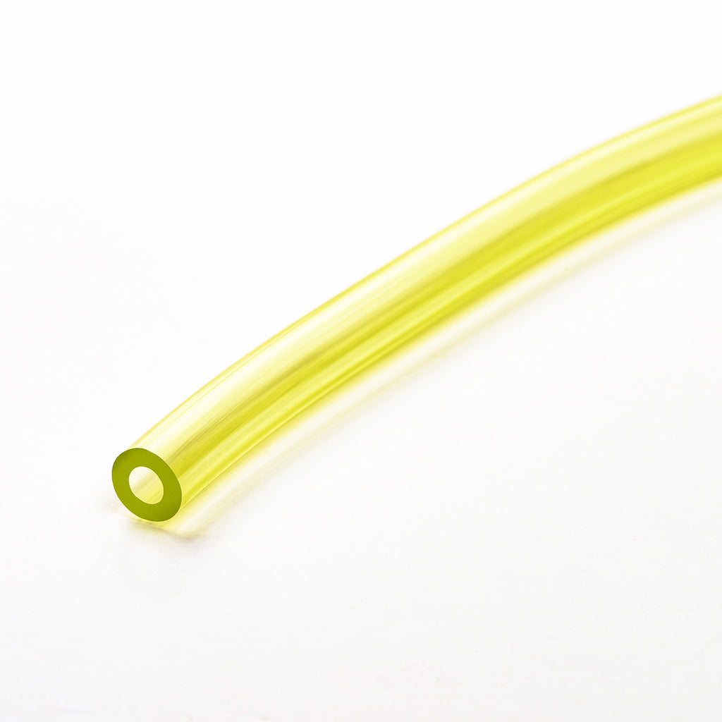 Transparent Polyurethane Tubing (1/4" O.D. x 1/8" I.D., Yellow, 50')